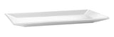 CAC China KSE-13 Kingsquare Porcelain Rectangular Platter, 11-1/2" x 6-1/4", Super White, Box of 12