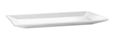 CAC China KSE-13 Kingsquare Porcelain Rectangular Platter, 11-1/2" x 6-1/4", Super White, Box of 12