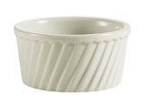 CAC China Accessories 2-5/8-Inch by 1-1/2-Inch 2-Ounce Super White Porcelain Round Fluted Ramekin, Box of 48