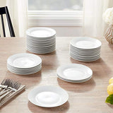 CAC China H-16 Porcelain Round Plate, 10-1/2-Inch, Super White, Box of 12