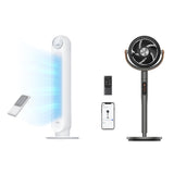 Dreo Tower Fan for Bedroom, 25ft/s Velocity Quiet Floor Fan, 90° Oscillating Fans for Indoors with 4 Speeds, 4 Modes, 8H Timer, Standing Fans, Bladeless Fan, Black, Nomad One (DR-HTF007)