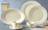 CAC China RCN-11 Clinton Rolled Edge 4 3/4-Inch 5-Ounce Super White Porcelain Fruit Bowl, Box of 36