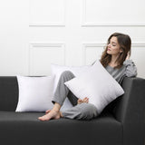 Set of 2 Throw Pillow Inserts Premium Pillow Stuffer Square Form for Decorative Cushion Bed Couch Sofa 18x18 Inch - Emolli