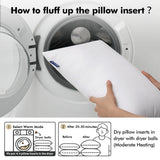 Set of 2 Throw Pillow Inserts Premium Pillow Stuffer Square Form for Decorative Cushion Bed Couch Sofa 18x18 Inch - Emolli
