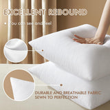 Set of 2 Throw Pillow Inserts Premium Pillow Stuffer Square Form for Decorative Cushion Bed Couch Sofa 18x18 Inch - Emolli