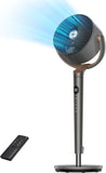 Dreo Fan for Bedroom, 120° Oscillating Standing Fan, Quiet Floor Fan with DC Motor, 82ft Pedestal Fan for Whole Room, 8 Speeds, 3 modes, 20dB, 120° Manual Vertical, 35-40" Adjustable Height, 8H Timer