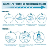 18"x18" Pillow Inserts Set of 2 Decorative 18" Pillow Inserts with 100% Cotton Cover Square Interior Sofa Throw Pillow Inserts Decorative White Pillow Insert Pair Couch Pillow - Emolli