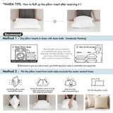 Set of 2 Throw Pillow Inserts Premium Pillow Stuffer Square Form for Decorative Cushion Bed Couch Sofa 18x18 Inch - Emolli