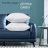 Throw Pillow Inserts Set of 2, Throw Pillow Inserts Premium Stuffer, Soft Down Alternative Microfiber Filled Decorative Pillow Cushion, 18 x 18 Inches - Emolli