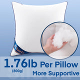 18"x18" Pillow Inserts Set of 2 Decorative 18" Pillow Inserts with 100% Cotton Cover Square Interior Sofa Throw Pillow Inserts Decorative White Pillow Insert Pair Couch Pillow - Emolli