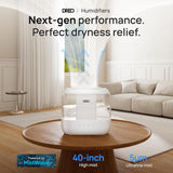 Dreo Humidifiers for Bedroom, Top Fill 4L Supersized Cool Mist Humidifier, 32H Runtime, 28 dB Quiet Ultrasonic Air Humidifier for Large Room, Plants, Baby Nursery, Indoor, Night Light, Easy to Clean