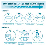 18"x18" Pillow Inserts Set of 2 Decorative 18" Pillow Inserts with 100% Cotton Cover Square Interior Sofa Throw Pillow Inserts Decorative White Pillow Insert Pair Couch Pillow - Emolli