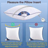 18"x18" Pillow Inserts Set of 2 Decorative 18" Pillow Inserts with 100% Cotton Cover Square Interior Sofa Throw Pillow Inserts Decorative White Pillow Insert Pair Couch Pillow - Emolli