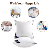 18"x18" Pillow Inserts Set of 2 Decorative 18" Pillow Inserts with 100% Cotton Cover Square Interior Sofa Throw Pillow Inserts Decorative White Pillow Insert Pair Couch Pillow - Emolli
