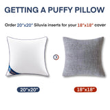 18"x18" Pillow Inserts Set of 2 Decorative 18" Pillow Inserts with 100% Cotton Cover Square Interior Sofa Throw Pillow Inserts Decorative White Pillow Insert Pair Couch Pillow - Emolli
