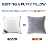 18"x18" Pillow Inserts Set of 2 Decorative 18" Pillow Inserts with 100% Cotton Cover Square Interior Sofa Throw Pillow Inserts Decorative White Pillow Insert Pair Couch Pillow - Emolli