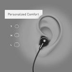 Panasonic ErgoFit In-Ear Earbud Headphones RP-HJE120-KA (Matte Black) Dynamic Crystal-Clear Sound, Ergonomic Comfort-Fit