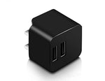 Wall Charger,AMEMO® 12W(2.4A) 2-Port USB Power Adapter with Foldable Plug for iPhone,iPad,Samsung Galaxy, Motorola,HTC,Other Smartphones,External Batteries and More (Black)