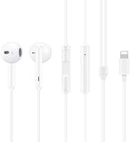 MUXITEK Earphones Headphone with Microphone and Volume Control, Compatible with iPhone 11/11Pro/11Pro Max/Xs/XS Max/XR/X/8/8 Plus/7 and iOS 10/11/12 (White)