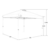 CROWN SHADES Patented 10ft x 10ft Outdoor Pop up Portable Shade Instant Folding Canopy with Carry Bag, Blue