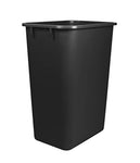 Storex Large Waste Basket 15.5 x 11 x 20.75 Inches, Black (STX00700U01C)