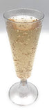 Oojami 140 pc Silver Glitter Plastic Classicware Glass Like Champagne Wedding Parties Toasting Flutes Party Cocktail Cups