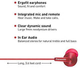 Panasonic ErgoFit In-Ear Earbud Headphones RP-HJE120-KA (Matte Black) Dynamic Crystal-Clear Sound, Ergonomic Comfort-Fit