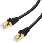 Maximm Cat7 Ethernet Cable, 15 Feet, Grey, 10-Pack - Pure Copper - RJ45 Gold-Plated Snagless Connectors 600 MHz, 10 Gbps. for Fast Network & Computer Networking + Cable Clips and Ties