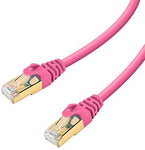 Maximm Cat7 Ethernet Cable, 15 Feet, Green, 5-Pack - Pure Copper - RJ45 Gold-Plated Snagless Connectors 600 MHz, 10 Gbps. for Fast Network & Computer Networking + Cable Clips and Ties