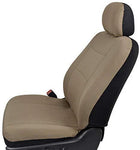 BDK OS-309-BG Polypro Black/Car Seat Cover, Easy Wrap Two-Tone Accent for Auto, Split Bench, Tan Beige