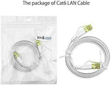 Lovicool Cat 6 Ethernet Patch Cable 100 ft Black, 4-Pair UTP Flat Networking Patch LAN Cable Ethernet Cords Network Wire Speed up to 250MHz with RJ45 Connectors 30m