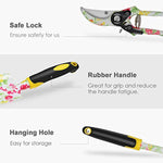 LOYLOV Garden Tool Set Floral Print 9 Piece Aluminum Gardening Tools with 2 Gardening Gloves, Garden Tote, Hand Pruner, Garden Trowel, Hand Rake, Weeder, Fork, Transplanter, Gardening Gifts for Women