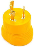 Camco Heavy Duty RV Auto PowerGrip Adapter- Contoured Shape For Easy Grip and Removal (15M, 30 Amp, 125 V, 1875 W) (55223)