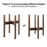 Plant Stand for Indoor & Outdoor, Fixget Detachable Wood Flower Pot Holder Planter Pot Stand Modern Home Decor Sturdy Plants Display Rack Pot Trivet Planter for House Garden Patio 10”x 14”