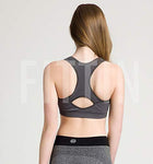 FITTIN Racerback Sports Bras - Padded Seamless Med Impact Support for Yoga Gym Workout Fitness