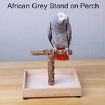 KinTor Bird Perch Nature Wood Stand for Small Medium Parrots