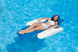 Poolmaster Swimming Pool Floating Chaise Lounge, Caribbean, Blue Stripe