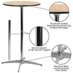 Flash Furniture 30'' Round Wood Cocktail Table with 30'' and 42'' Columns