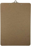 Letter Size Clipboard Standard Clip 9'' x 12.5'' Hardboard (Pack of 6)