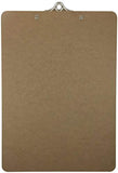 Letter Size Clipboard Standard Clip 9'' x 12.5'' Hardboard (Pack of 6)