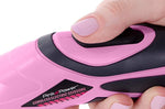 Pink Power Electric Fabric Scissors Box Cutter for Crafts, Sewing, Cardboard, Scrapbooking - Cordless Shears Cutting Tool