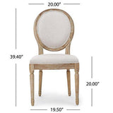 Christopher Knight Home Phinnaeus Beige Fabric Dining Chair (Set Of 2)