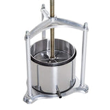 HOMCOM 1.4 Gallon Stainless Steel Manual Fruit Juice and Wine Press - Silver