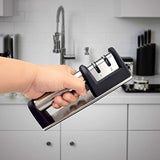 Professional Knife Sharpener for Straight and Serrated Knives, 2 Stage Diamond Coated Sharpening Wheel System, MRTONG