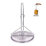 JIAYE INC Aluminum Vertical Turkey Frying Rack Set with Lift Hook for Roaster