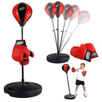 Liberty Imports Sport Boxing Set Punching Bag With Gloves | Punching Ball for Kids Adjustable Height - 43"