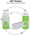 4GB Memory Stick USB 2.0 Flash Drive 10 Pack Bulk Thumb Drives 4 GB Portable Swivel Data Sticks Zip Drive Green PenDrive Jump Drive for Data Storage by FEBNISCTE