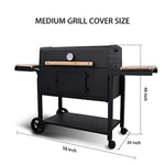 Homitt Gas Grill Cover, 58-inch 3-4 Burner 600D Heavy Duty Waterproof BBQ Cover with Handles and Straps for Most Brands of Grill -Black