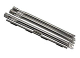 Broilmann Weber 69787 Burner Tube Set for up-front control Spirit 300 Series,Weber year 2013 and newer, Weber Spirit 310 grill main burners(18"), center main burner 17-3/4. Crossover is 15-1/4 long