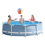 Intex 10' x 30" Prism Frame Above Ground Family Swimming Pool